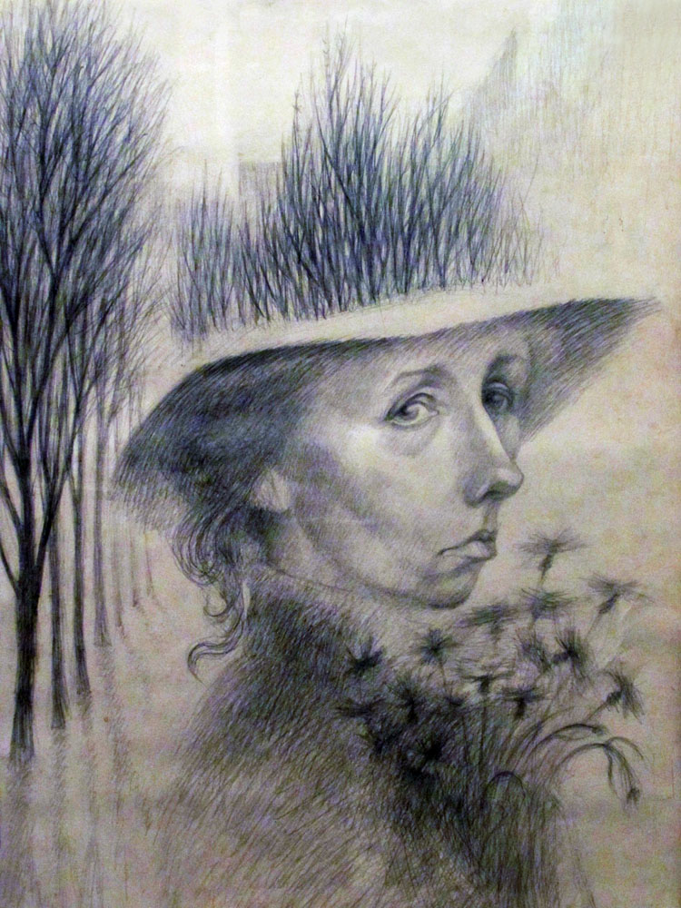 Автопортрет. 1980-і рр. Папір, олівець